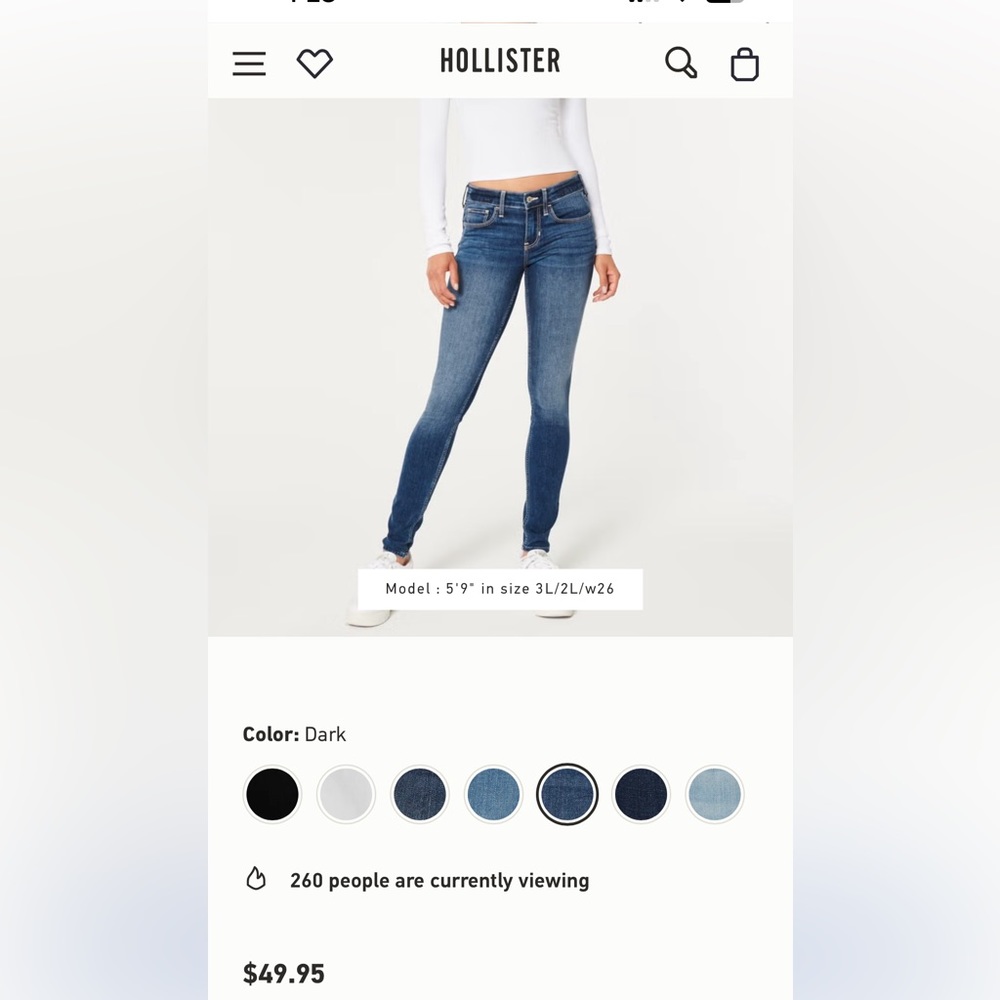 Skinny stretch Hollister jeans - size 00